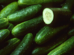 Cucumbers and capsicum